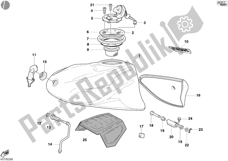 Todas las partes para Depósito De Combustible de Ducati Supersport 1000 SS 2003